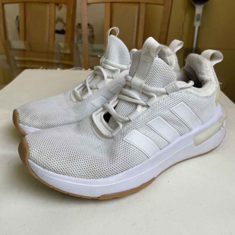 Adidas Racer TR23 Womens Sneakers Shoes‎ Size 8 White Knit Cloudfoam NEW